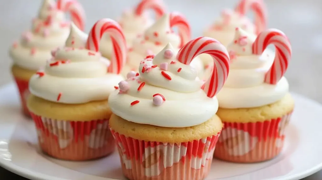 Candy Cane Cupcakes