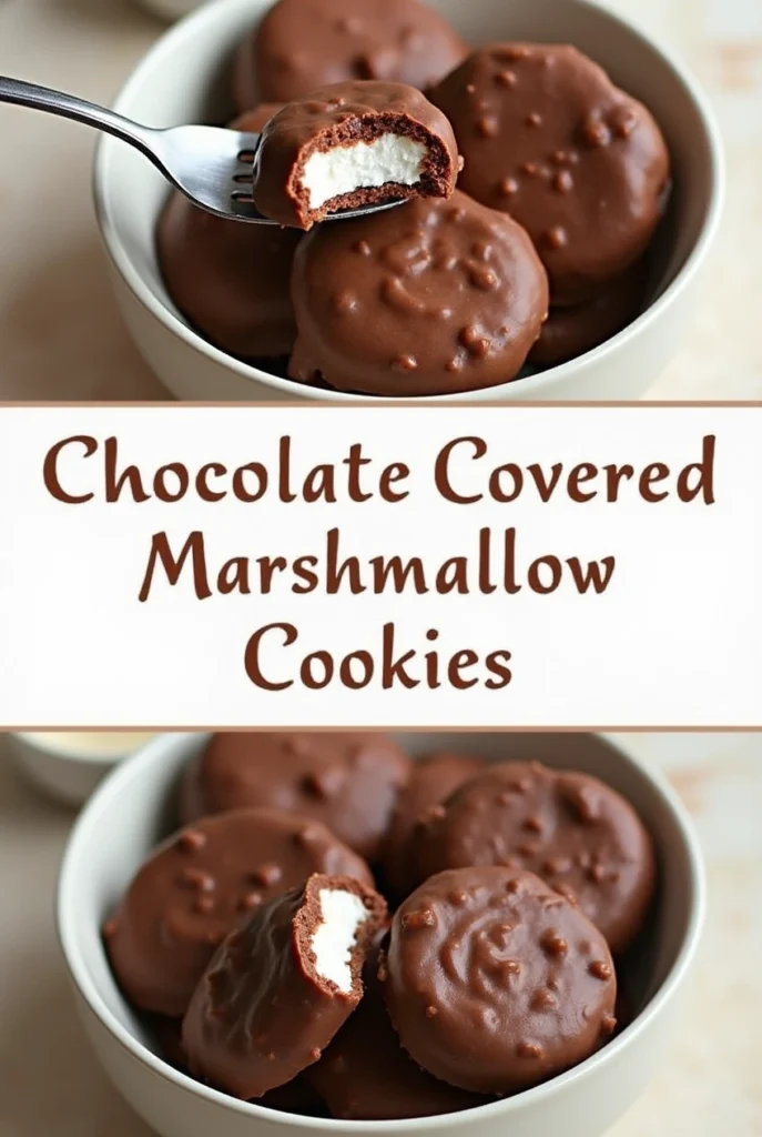 Chocolate Covered Marshmallow Cookies