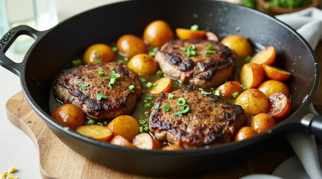 Garlic Butter Steak and Potatoes Skillet