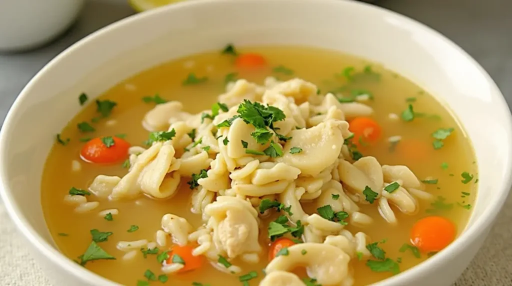 Lemon Chicken Orzo Soup