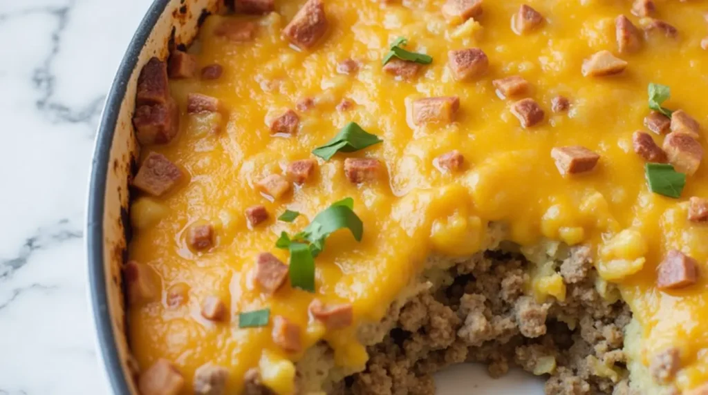 Cheesy Hamburger Potato Casserole