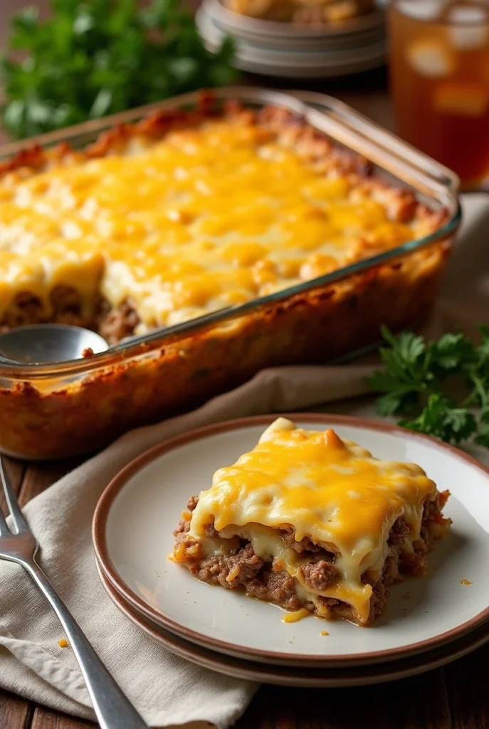 Cheesy Hamburger Potato Casserole