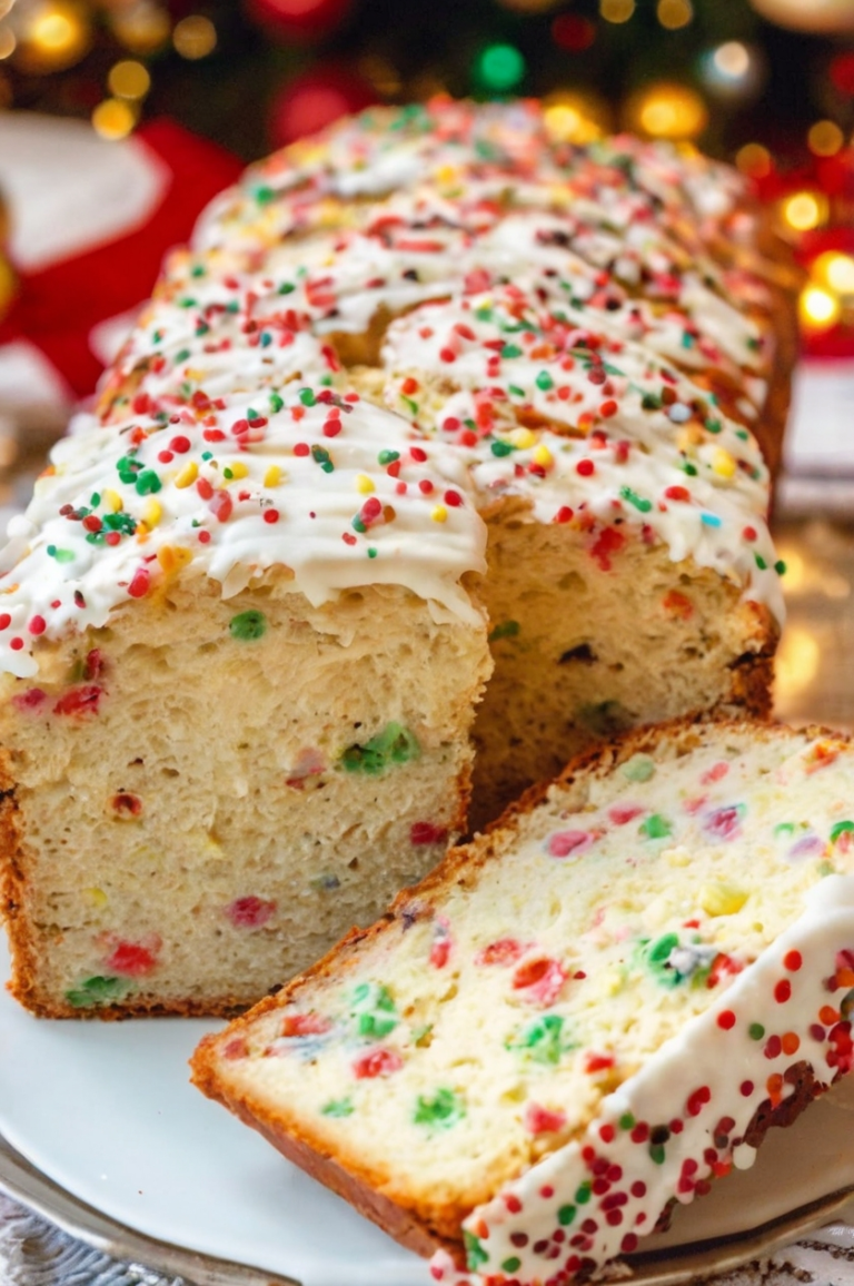 Easy Christmas Funfetti Bread
