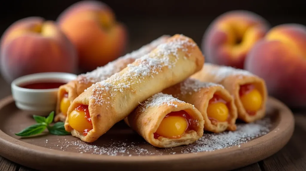  Peach Cobbler Egg Rolls2