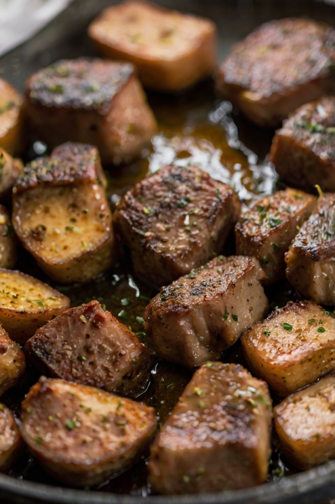 Spicy Cajun Butter Steak Bites