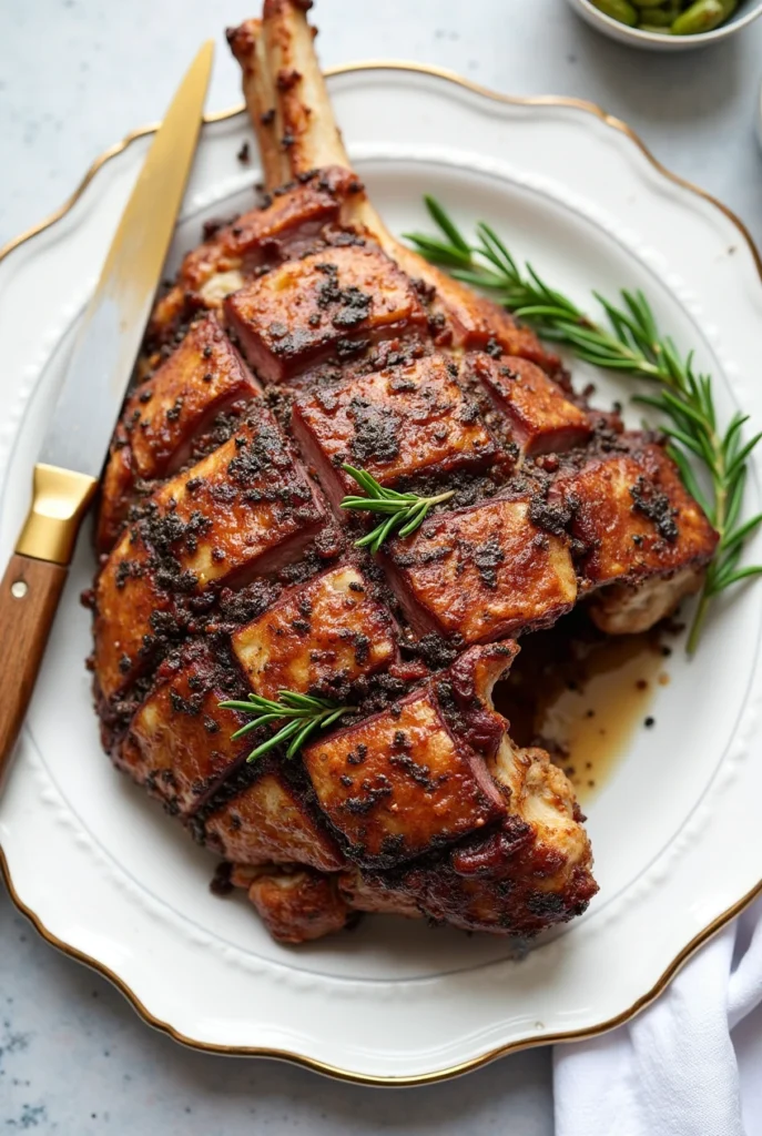 roasted leg of lamb