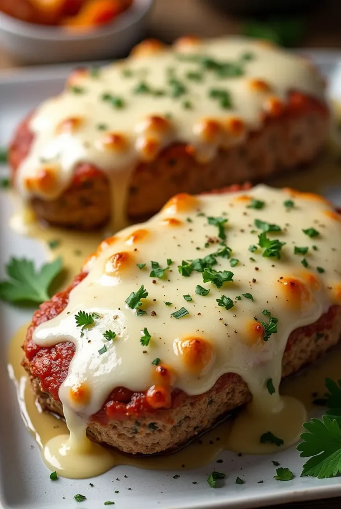 Garlic Parmesan Chicken Meatloaf