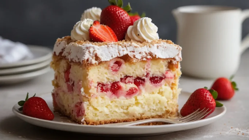 Strawberry Earthquake Cake1