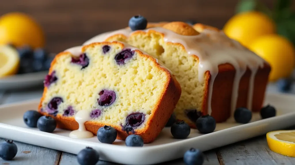 lemon and blueberry pound cake