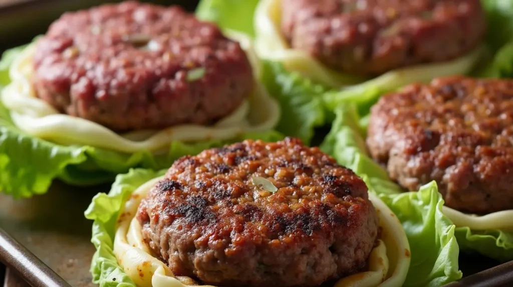 Baked Cabbage Nest Burgers2