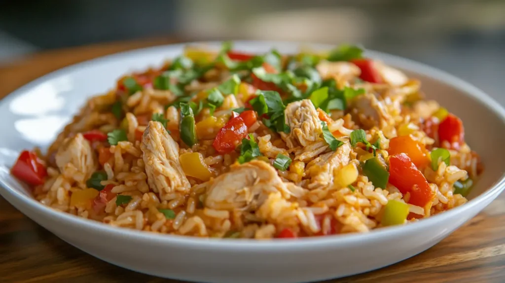 Chicken Fajita Rice Casserole 