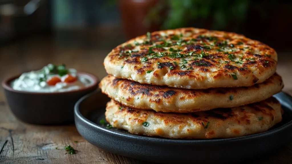 Garlic Cottage Cheese Flatbread
