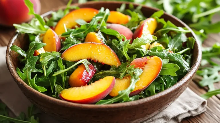 Peach Arugula Salad