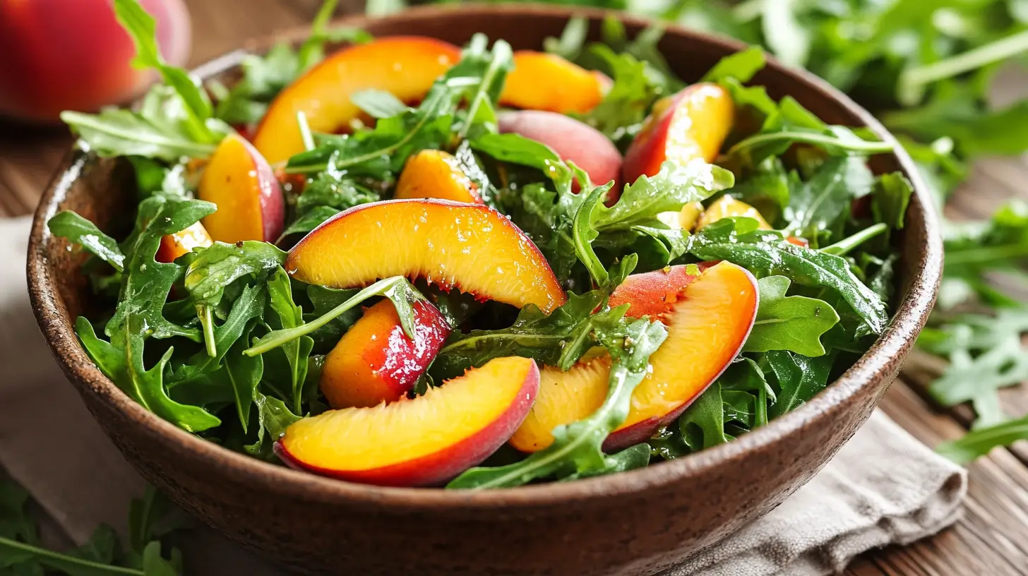 Peach Arugula Salad
