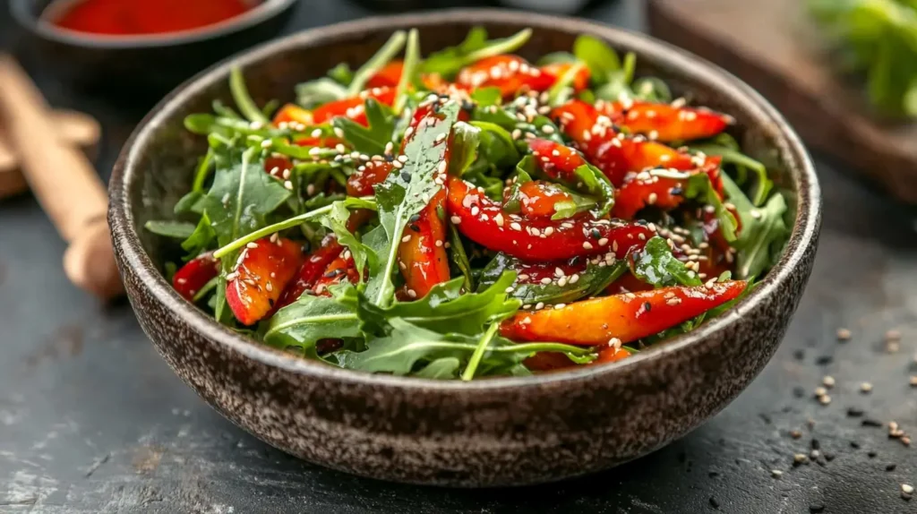 Peach Arugula Salad1