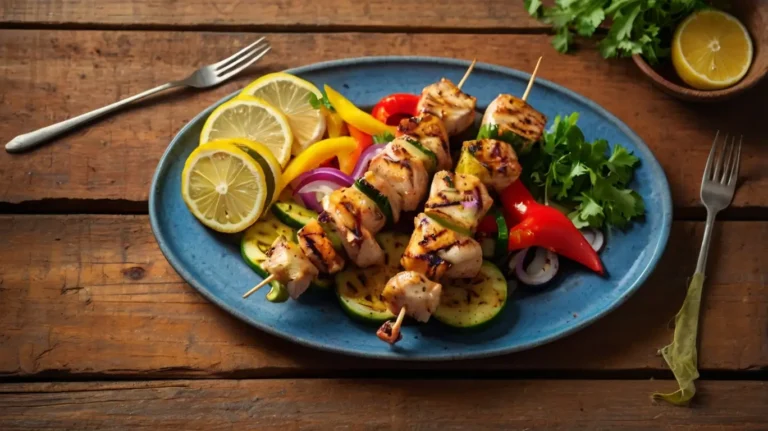 Grilled Lemon Chicken Kabobs